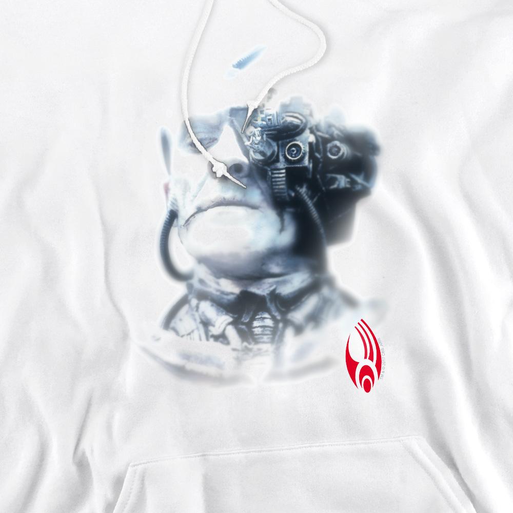 White - Pack Shot - Star Trek Mens Borg Head Hoodie