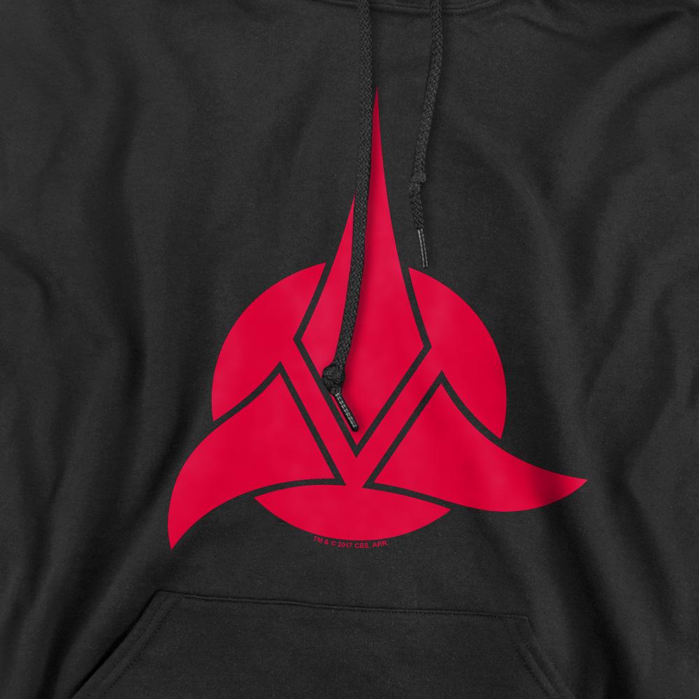 Black - Pack Shot - Star Trek Mens Klingon Logo Hoodie