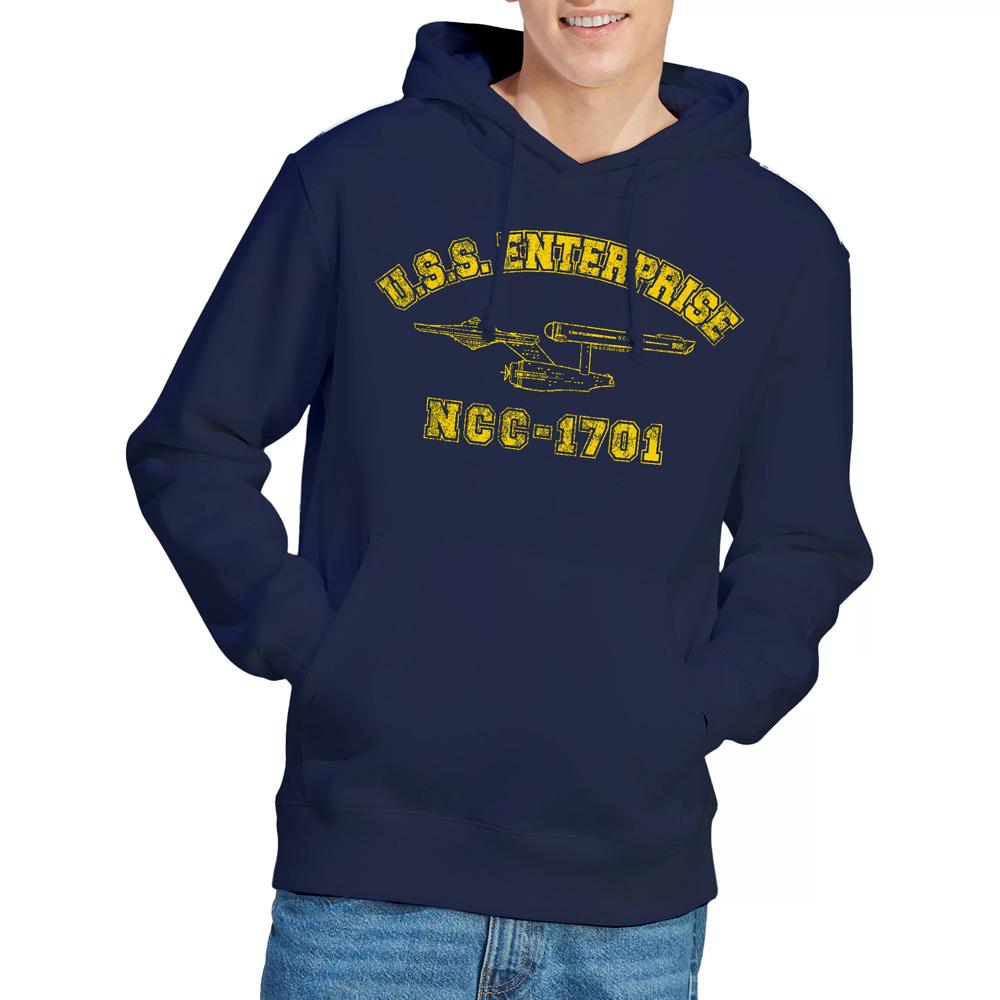Navy - Lifestyle - Star Trek Mens Enterprise Athletic Hoodie