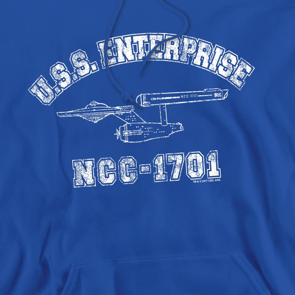 Royal Blue - Pack Shot - Star Trek Mens Enterprise Athletic Hoodie