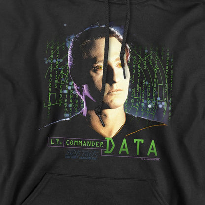 Black - Pack Shot - Star Trek Mens Data Hoodie