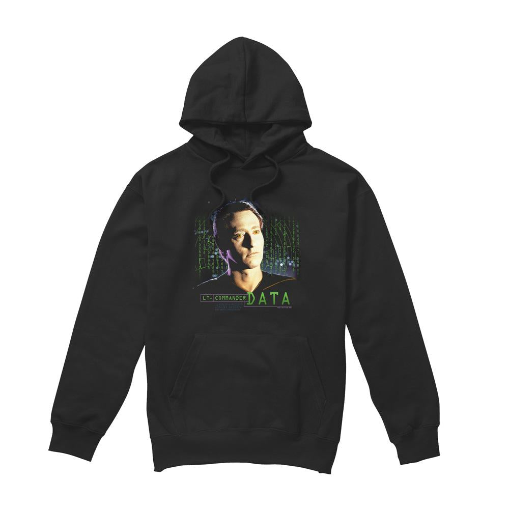 Black - Front - Star Trek Mens Data Hoodie