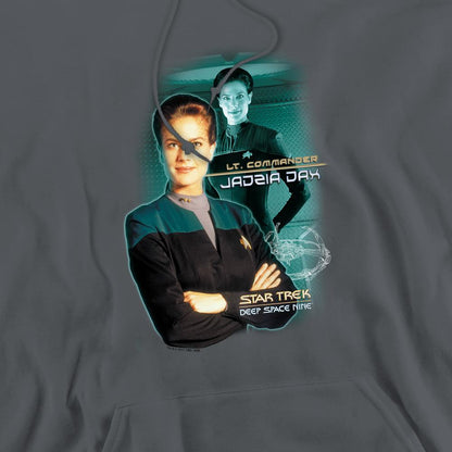 Charcoal - Pack Shot - Star Trek Mens Jadzia Dax Hoodie