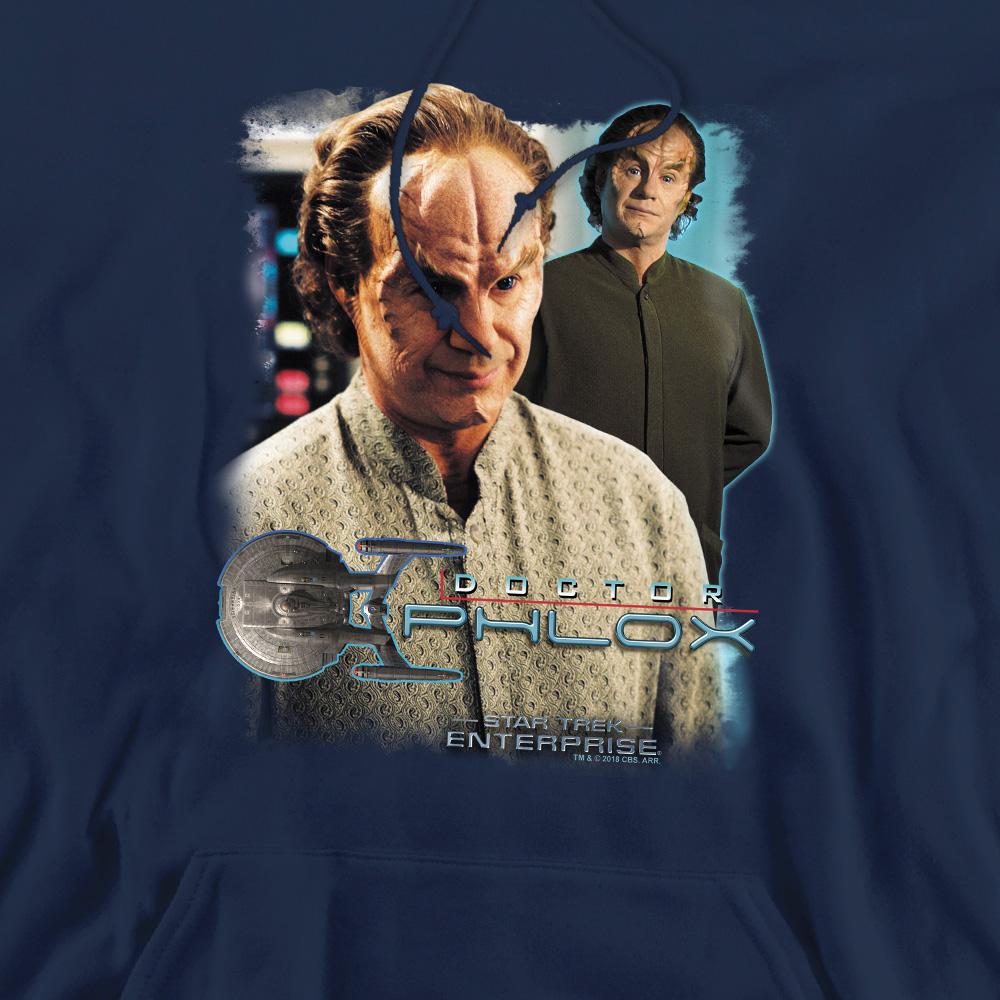 Navy - Pack Shot - Star Trek Mens Doctor Phlox Hoodie