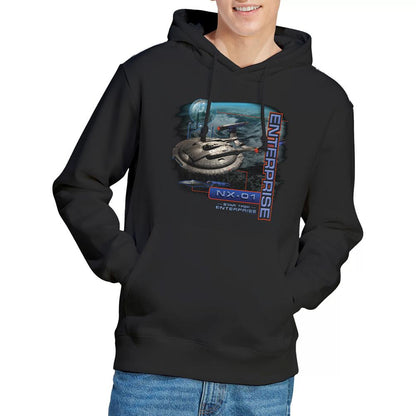 Black - Lifestyle - Star Trek Mens Enterprise NX 01 Hoodie