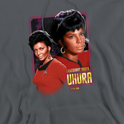 Charcoal - Pack Shot - Star Trek Mens Uhura Hoodie