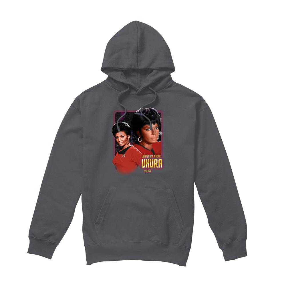 Charcoal - Front - Star Trek Mens Uhura Hoodie