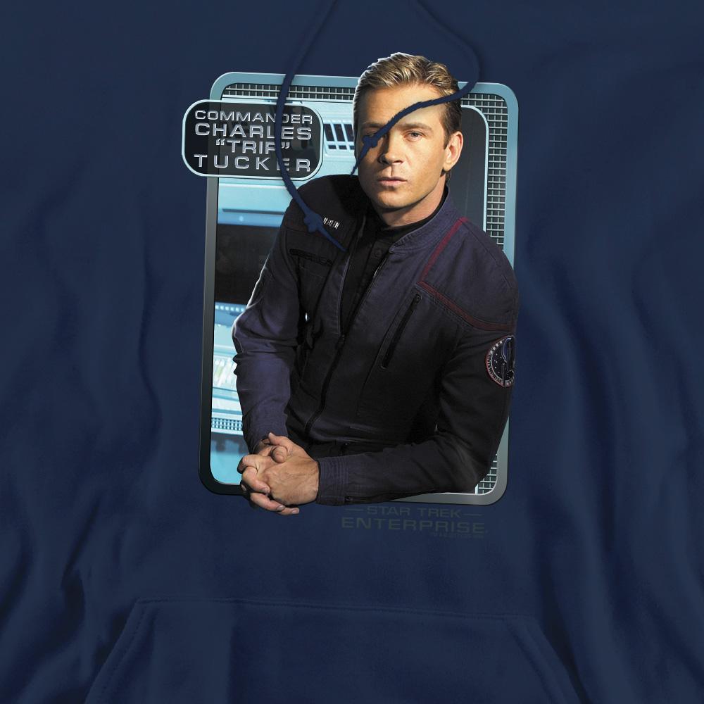 Navy - Pack Shot - Star Trek Mens Trip Tucker Hoodie
