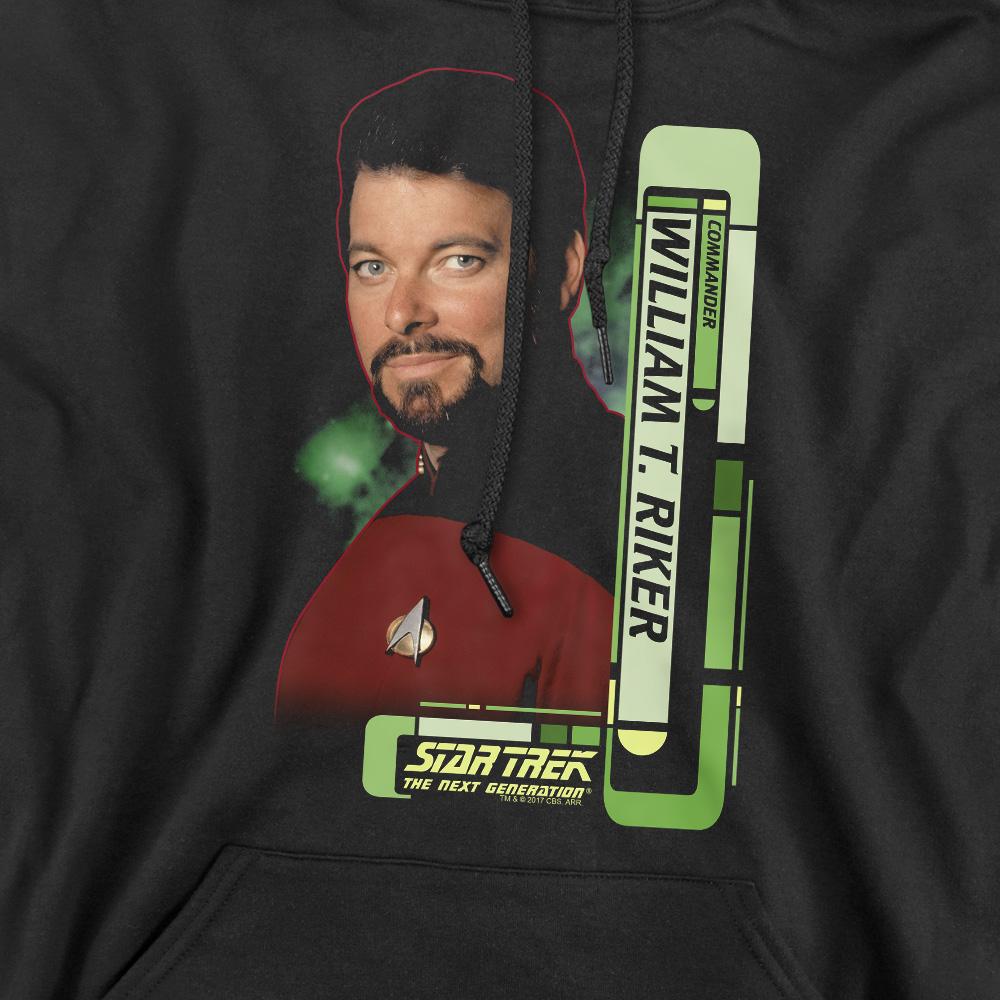 Black - Pack Shot - Star Trek Mens Riker Hoodie