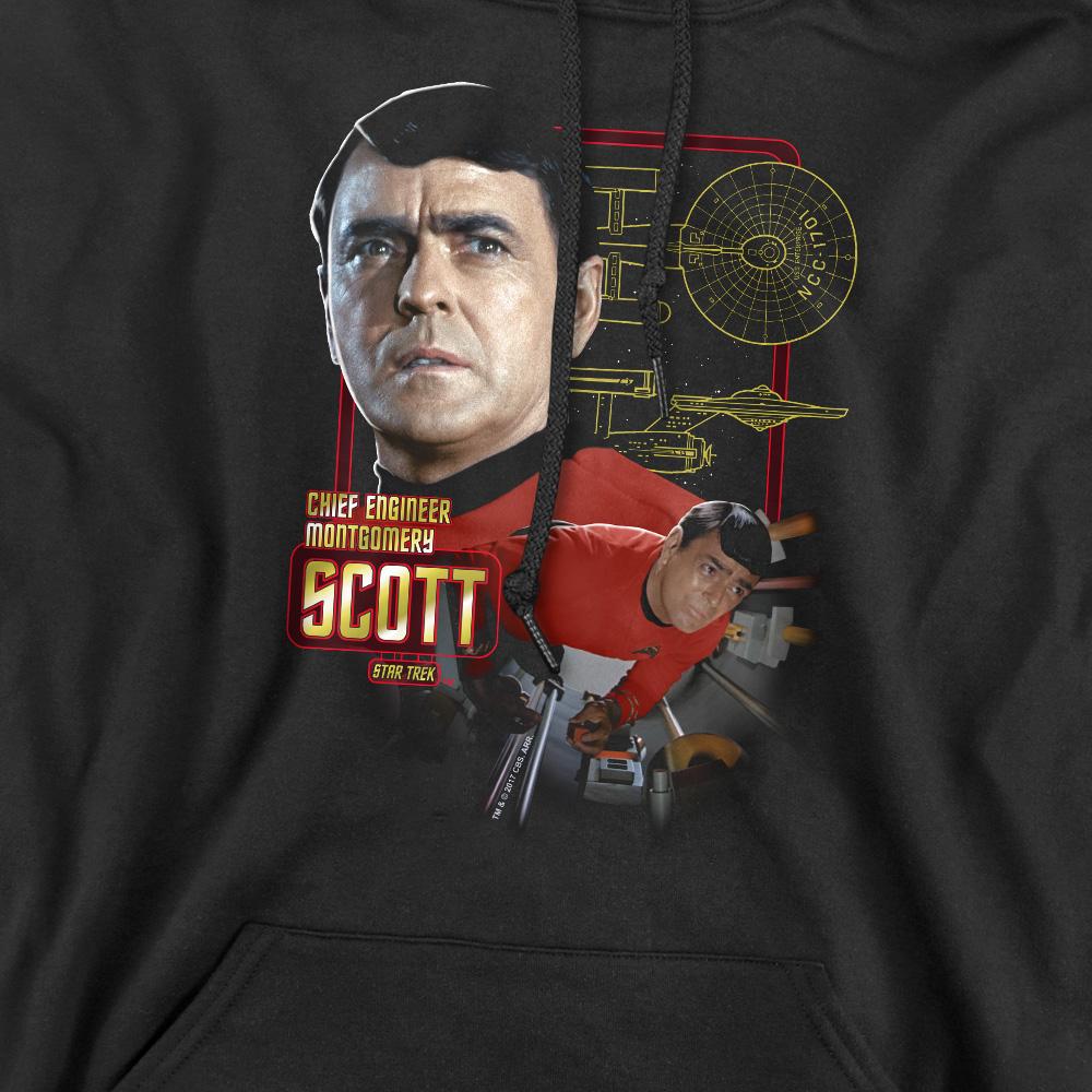 Black - Pack Shot - Star Trek Mens Chief Engineer Scott Hoodie
