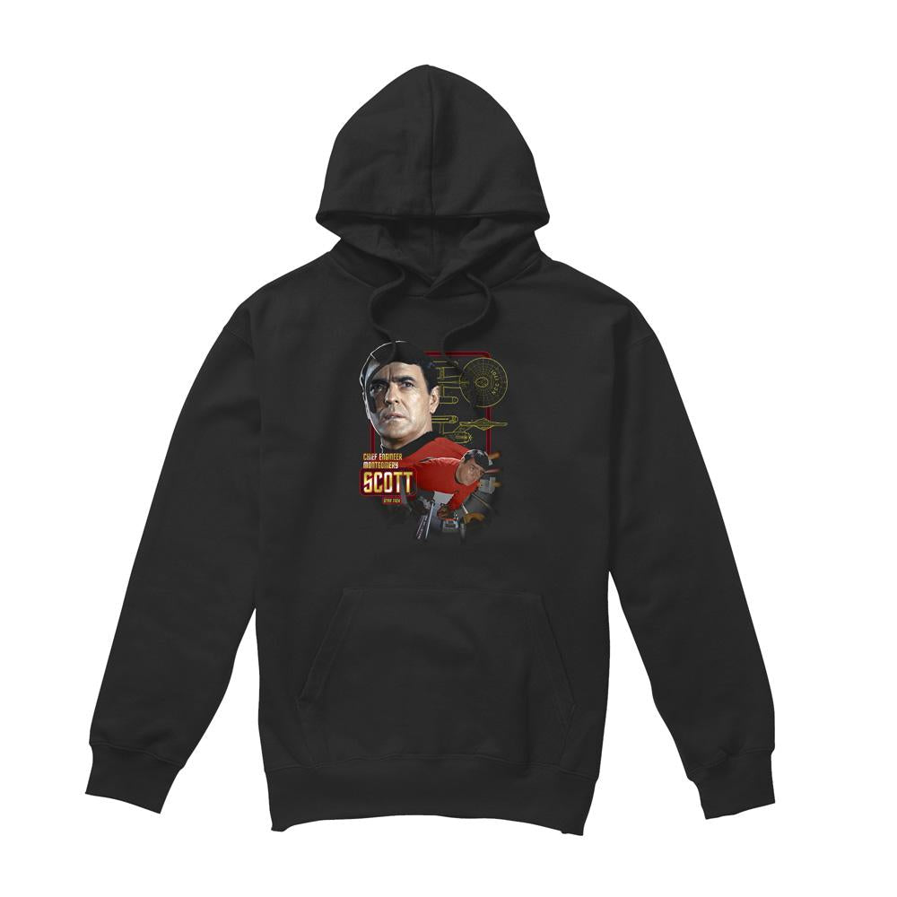 Black - Front - Star Trek Mens Chief Engineer Scott Hoodie