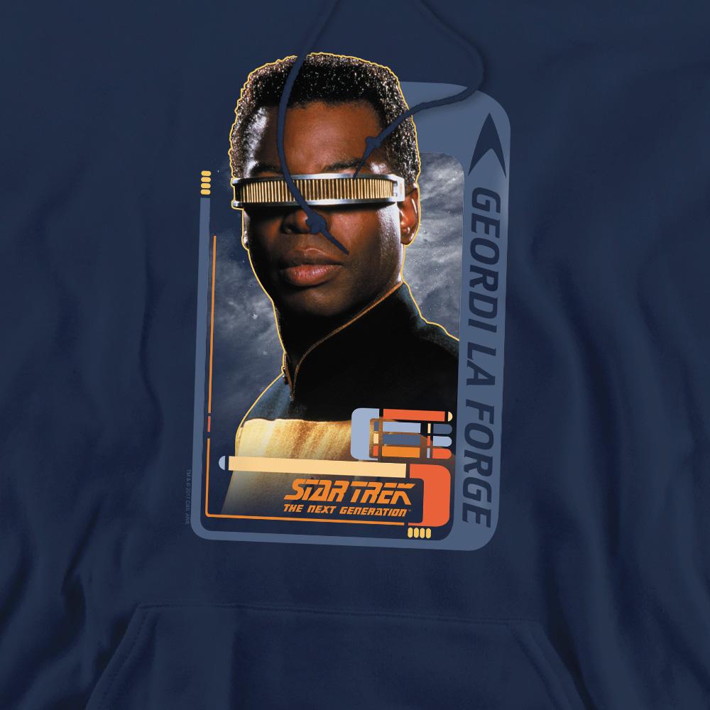 Navy - Pack Shot - Star Trek Mens Geordi La Forge Hoodie