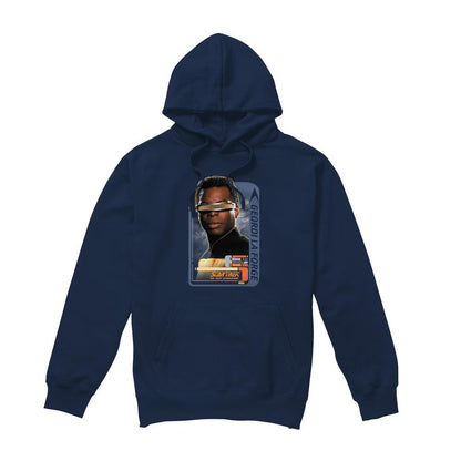 Navy - Front - Star Trek Mens Geordi La Forge Hoodie