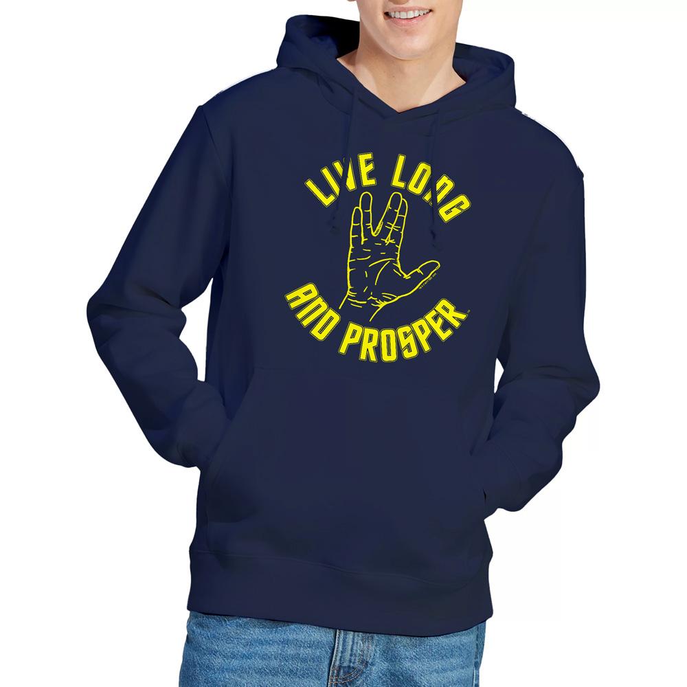 Navy - Lifestyle - Star Trek Mens Live Long Hand Hoodie