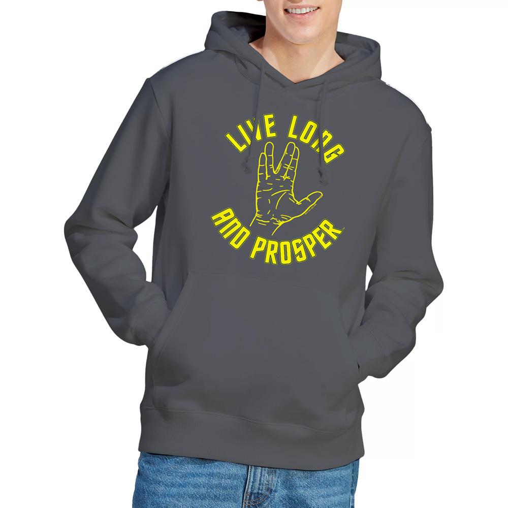 Charcoal - Lifestyle - Star Trek Mens Live Long Hand Hoodie