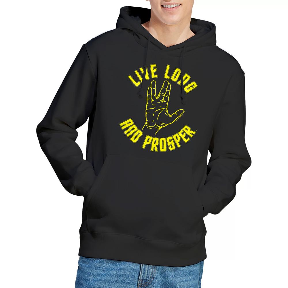 Black - Lifestyle - Star Trek Mens Live Long Hand Hoodie