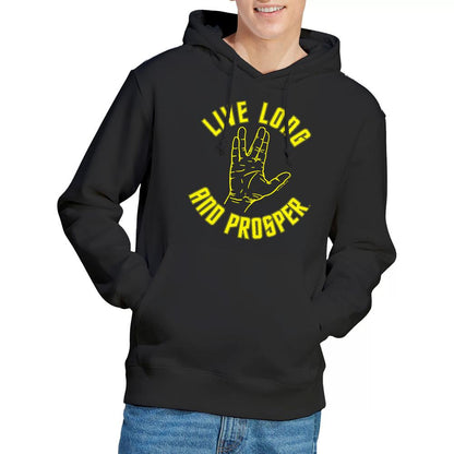 Black - Lifestyle - Star Trek Mens Live Long Hand Hoodie