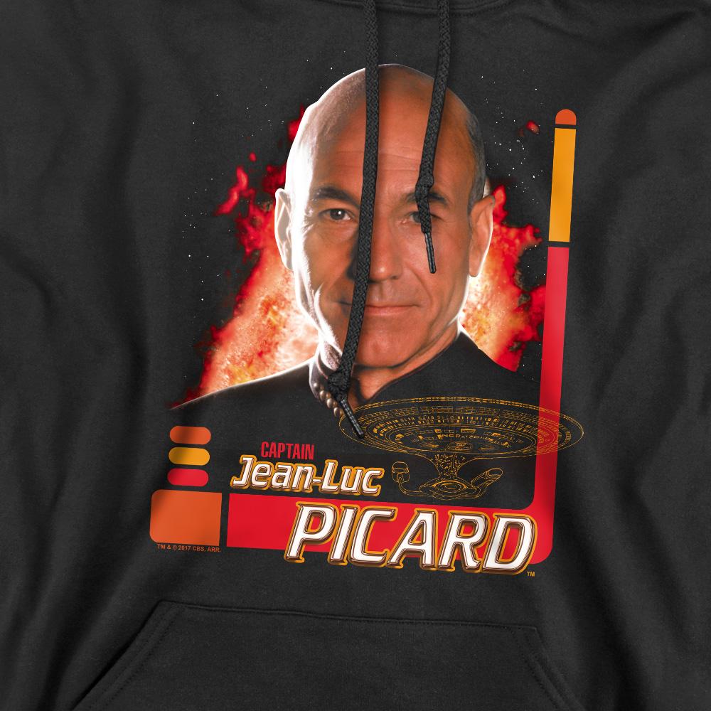 Black - Pack Shot - Star Trek Mens Jean-Luc Picard Hoodie