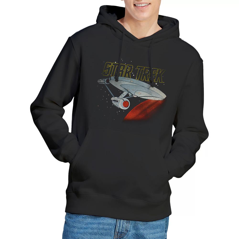 Black - Lifestyle - Star Trek Mens Enterprise Retro Hoodie
