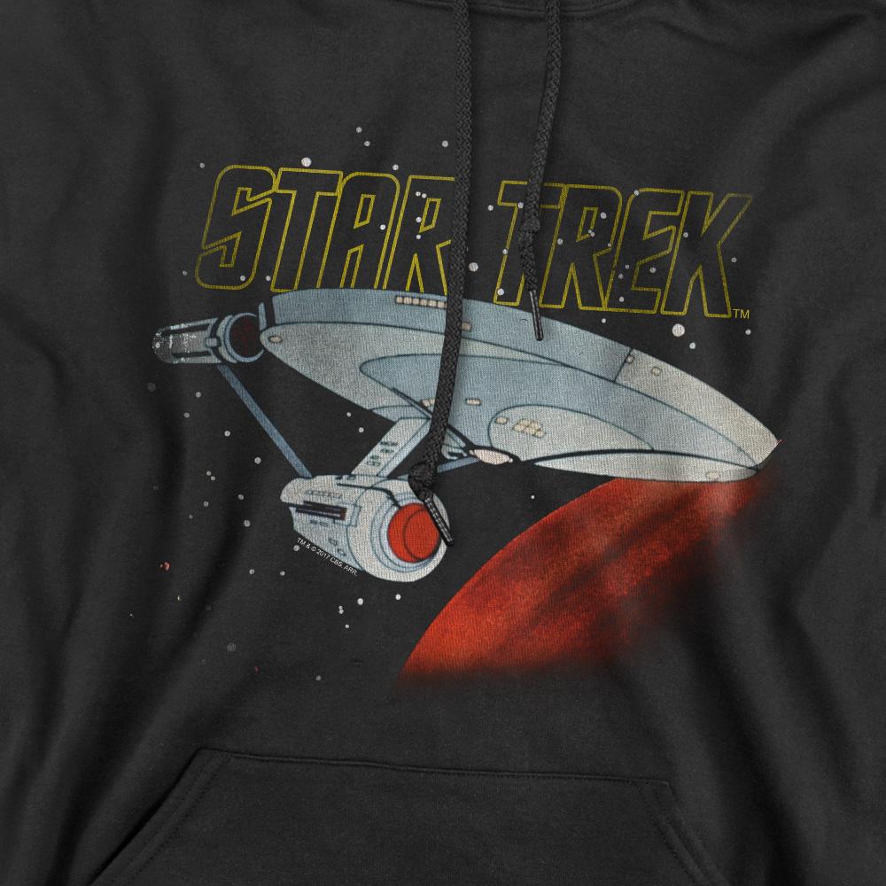 Black - Pack Shot - Star Trek Mens Enterprise Retro Hoodie