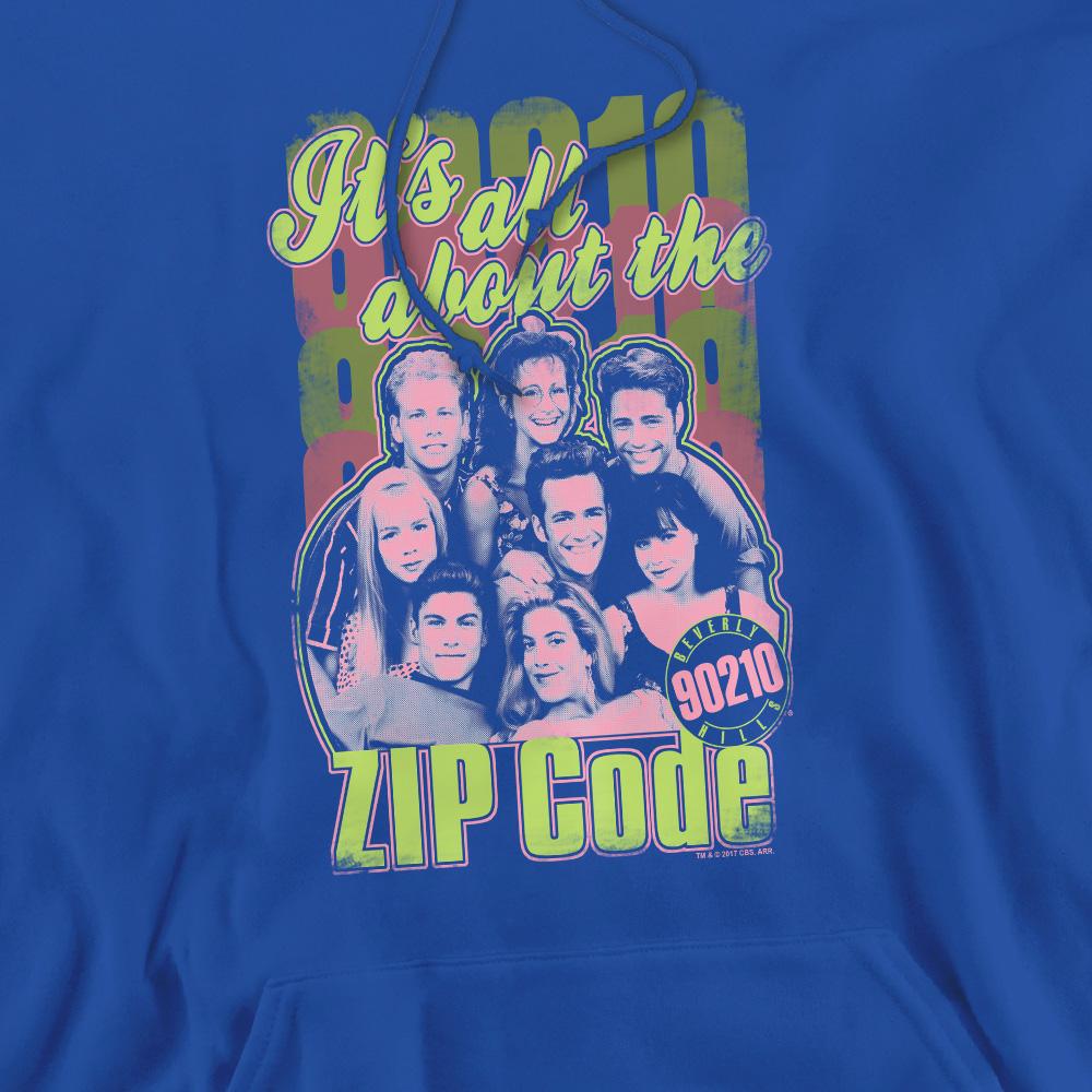 Royal Blue - Pack Shot - 90210 Mens Zip Code Hoodie