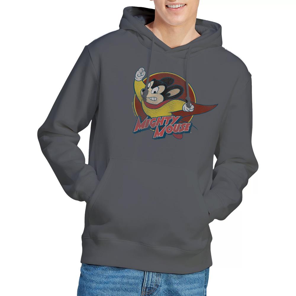 Charcoal - Lifestyle - Mighty Mouse Mens Circle Hoodie