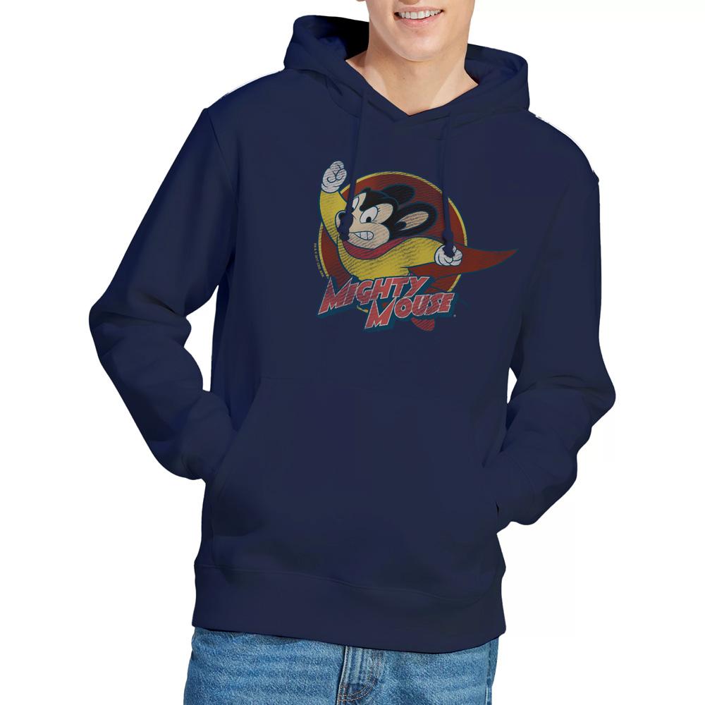 Navy - Lifestyle - Mighty Mouse Mens Circle Hoodie