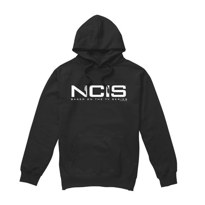 Black - Front - NCIS Mens Logo Hoodie