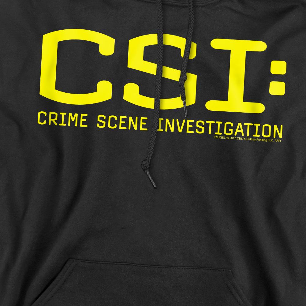 Black - Pack Shot - CSI Mens Logo Hoodie