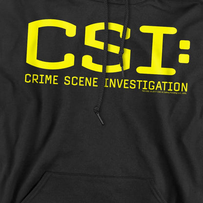 Black - Pack Shot - CSI Mens Logo Hoodie