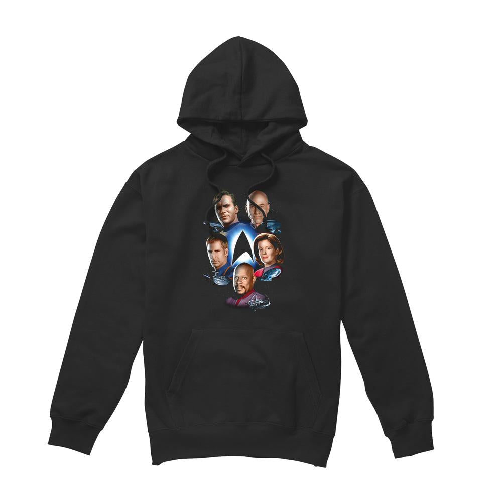Black - Front - Star Trek Mens Starfleet´s Finest Hoodie