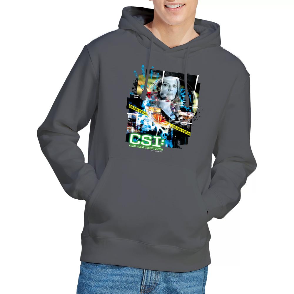 Charcoal - Lifestyle - CSI Mens Evidence Collage Hoodie
