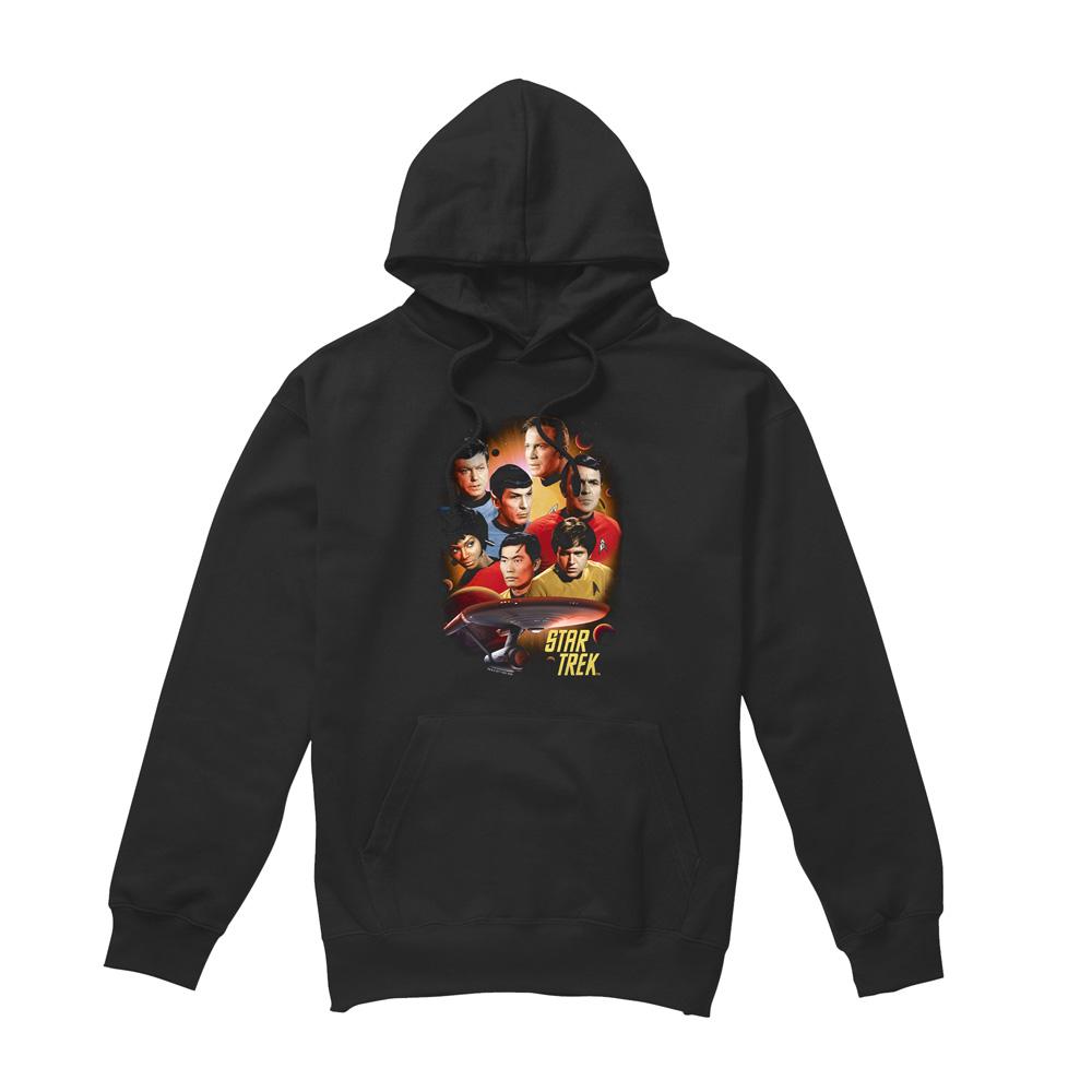 Black - Front - Star Trek Mens Heart of the Enterprise Hoodie