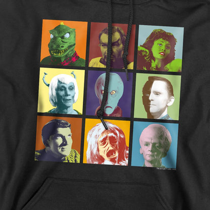 Black - Pack Shot - Star Trek Mens Alien Squares Hoodie