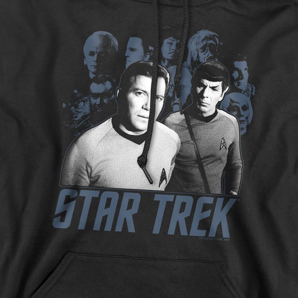 Black - Lifestyle - Star Trek Mens Kirk Spock & Company Hoodie