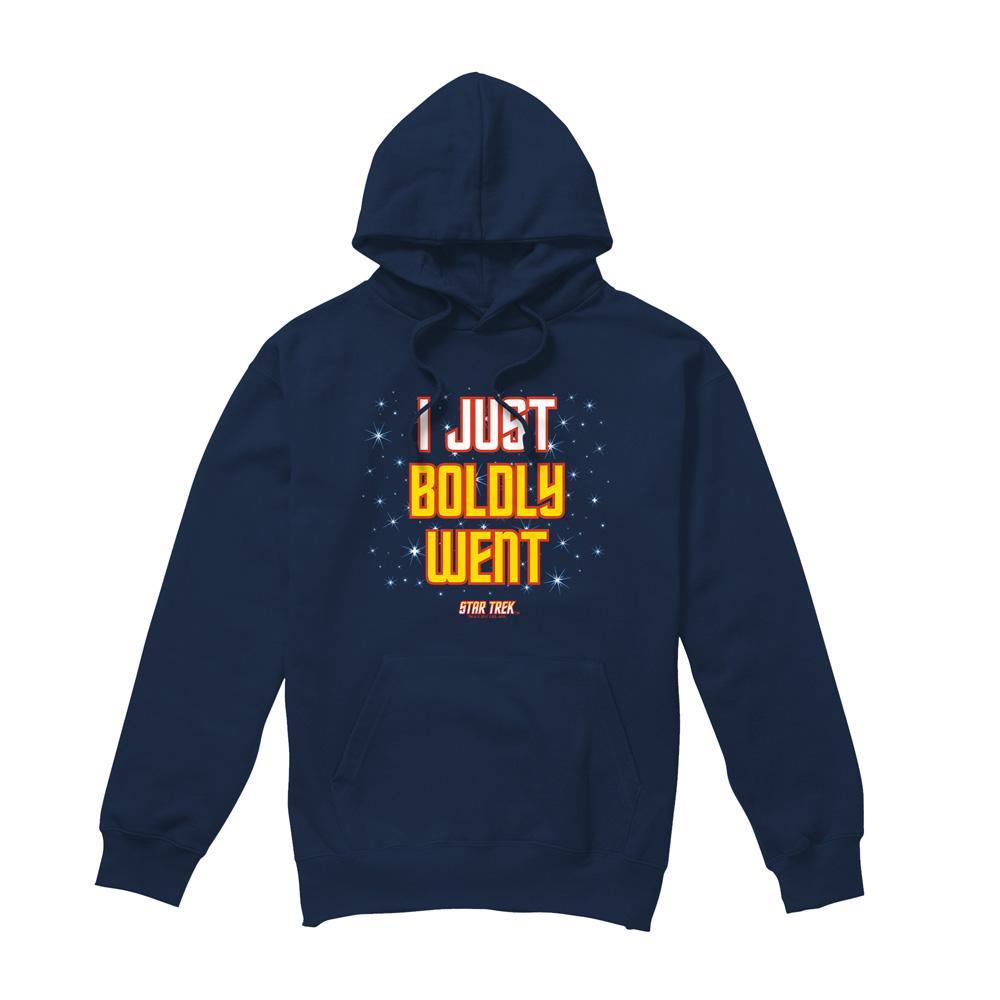 Navy - Front - Star Trek Mens Boldly Went Hoodie
