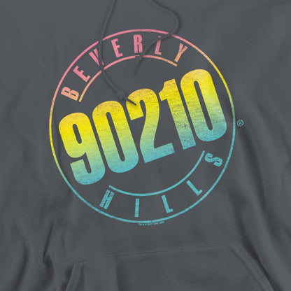 Charcoal - Pack Shot - 90210 Mens Colour Blend Logo Hoodie