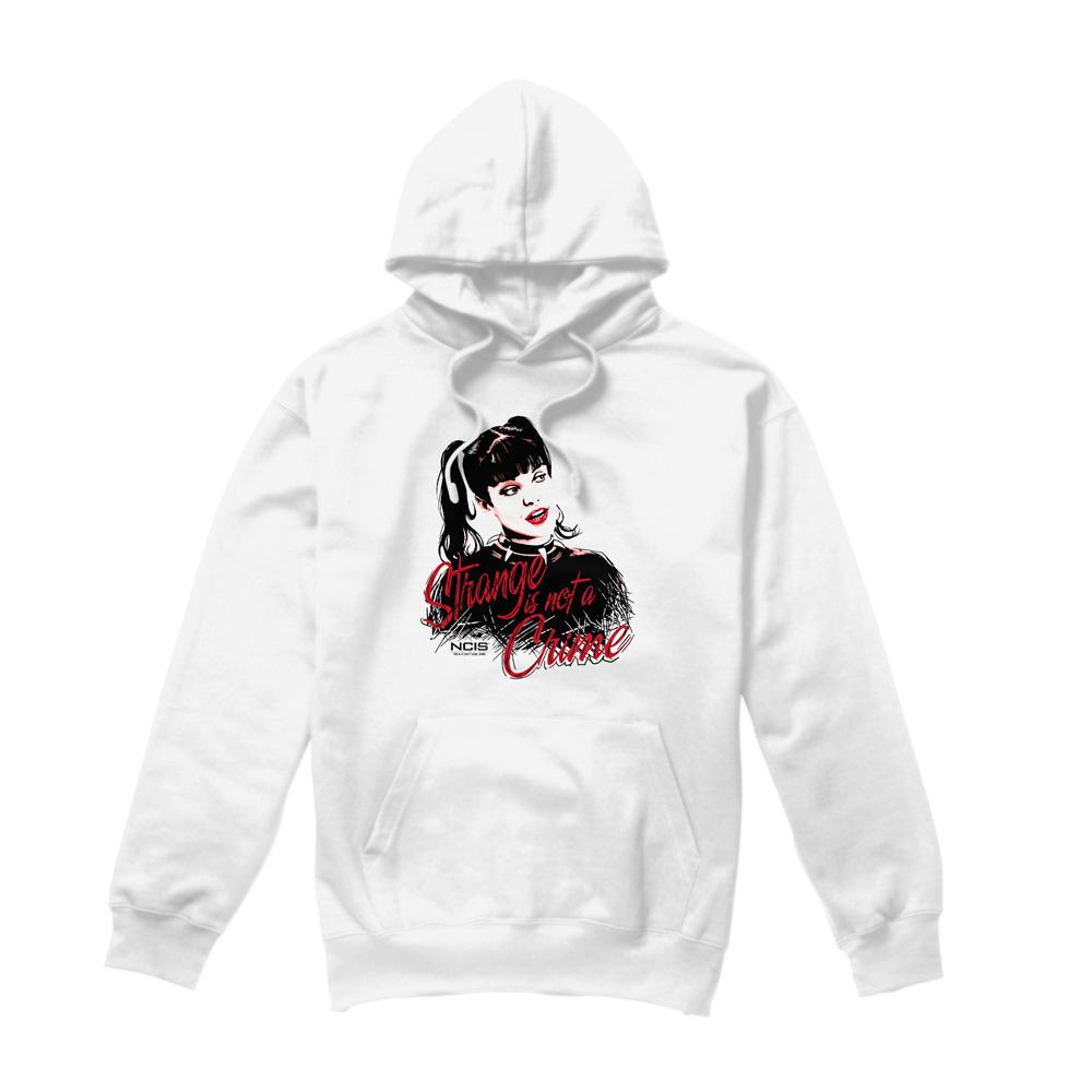 White - Front - NCIS Mens Strange Is Not A Crime Hoodie