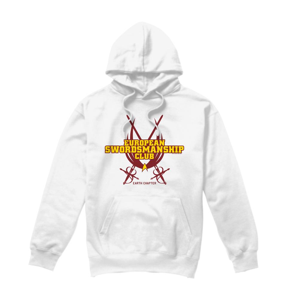 White - Front - Star Trek Mens Swordsmanship Club Hoodie