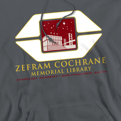 Charcoal - Pack Shot - Star Trek Mens Cochrane Library Hoodie