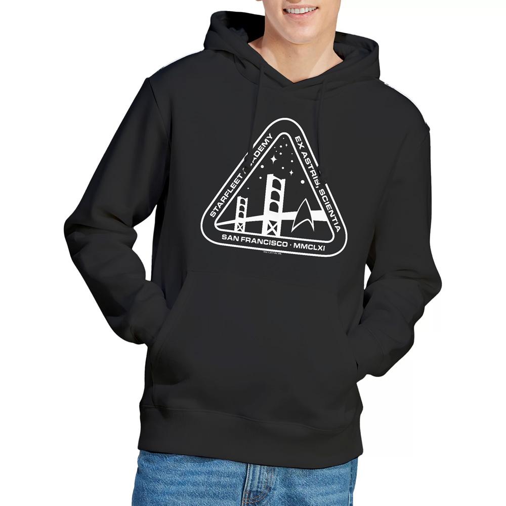 Black - Lifestyle - Star Trek Mens White Academy Logo Hoodie