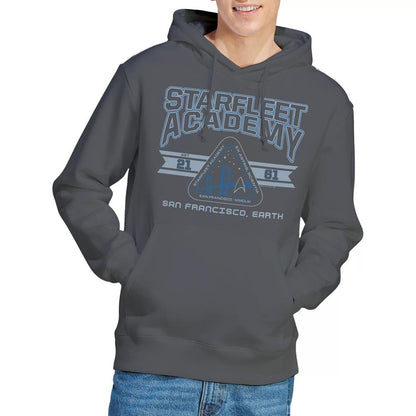 Charcoal - Lifestyle - Star Trek Mens Starfleet Academy Earth Hoodie