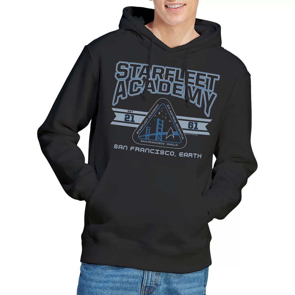 Black - Lifestyle - Star Trek Mens Starfleet Academy Earth Hoodie