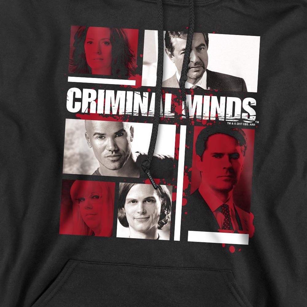 Black - Pack Shot - Criminal Minds Mens Character Boxes Hoodie