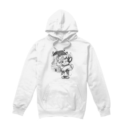 White - Front - Mighty Mouse Mens Protect & Serve Hoodie