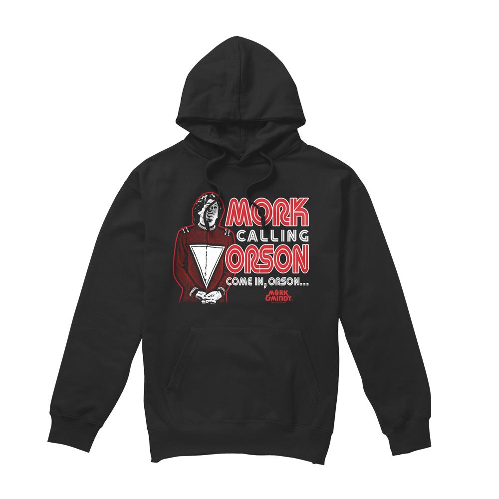 Black - Front - Mork And Mindy Mens Mork Calling Orson Hoodie