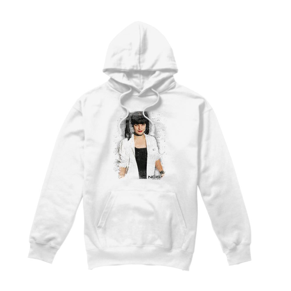 White - Front - NCIS Mens Abby Skulls Hoodie