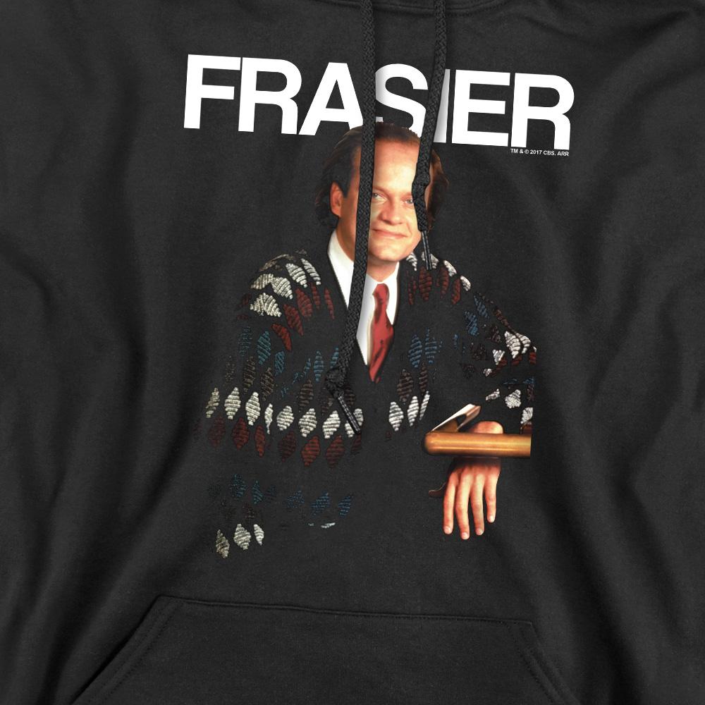 Black - Pack Shot - Cheers Mens Frasier Crane Hoodie