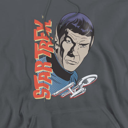 Charcoal - Pack Shot - Star Trek: The Original Series Mens Spock Vintage Hoodie