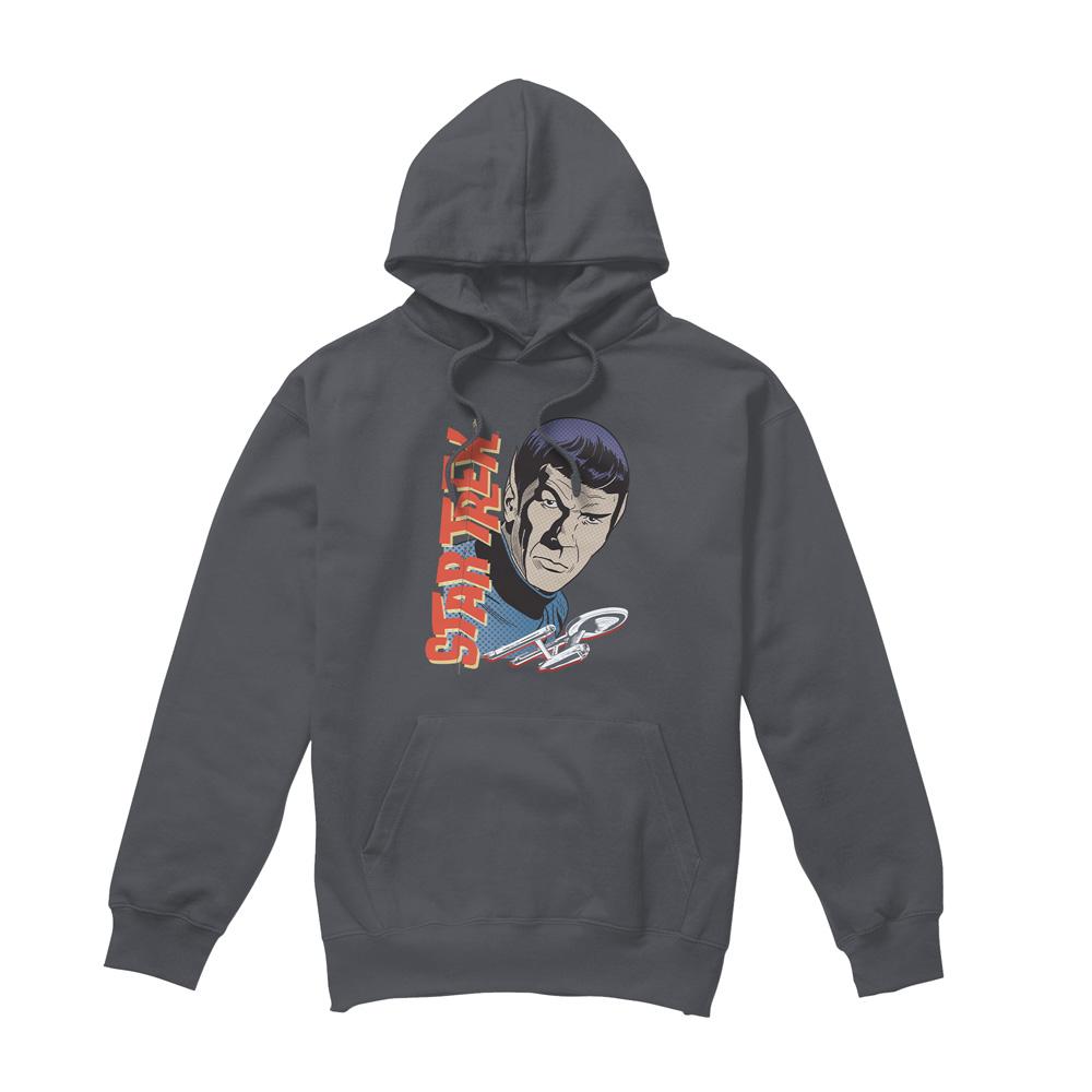 Charcoal - Front - Star Trek: The Original Series Mens Spock Vintage Hoodie